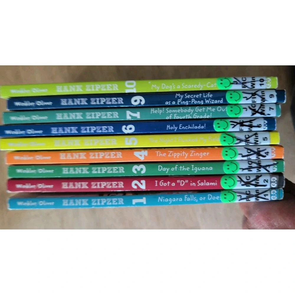 Hank Zipzer Henry Winkler Lin Oliver Books 1-10 Paperback Lot Mid Leve Missing 9
